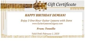 free music lessons gift certificate template word